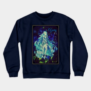 Azura is the Ocean's Gray Waves Crewneck Sweatshirt